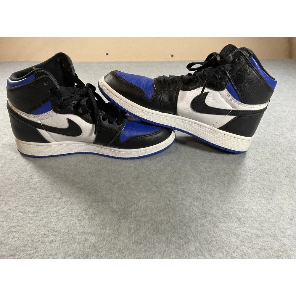 Jordan 1 Retro High OG Royal Toe Black White Blue 575441-041 Mens 6.5Y